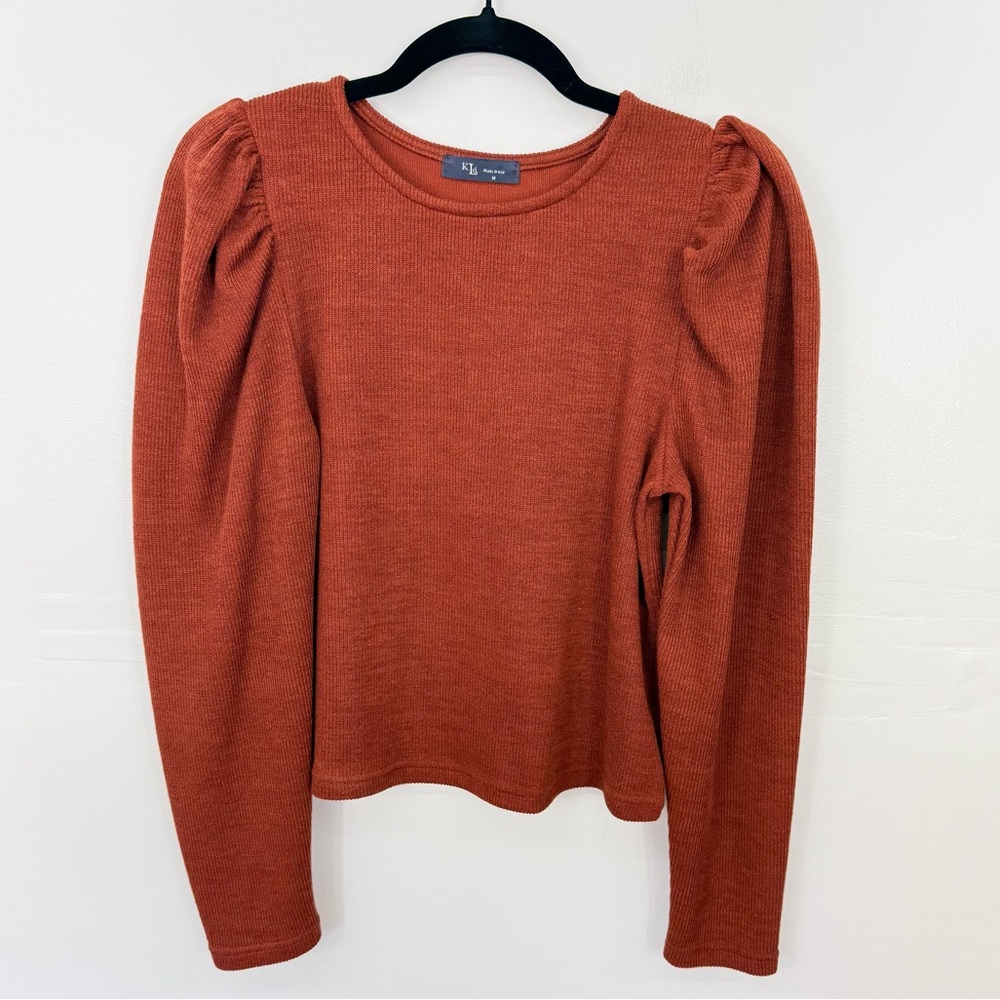 KLD Elegant Rust Long Sleeve Top E14